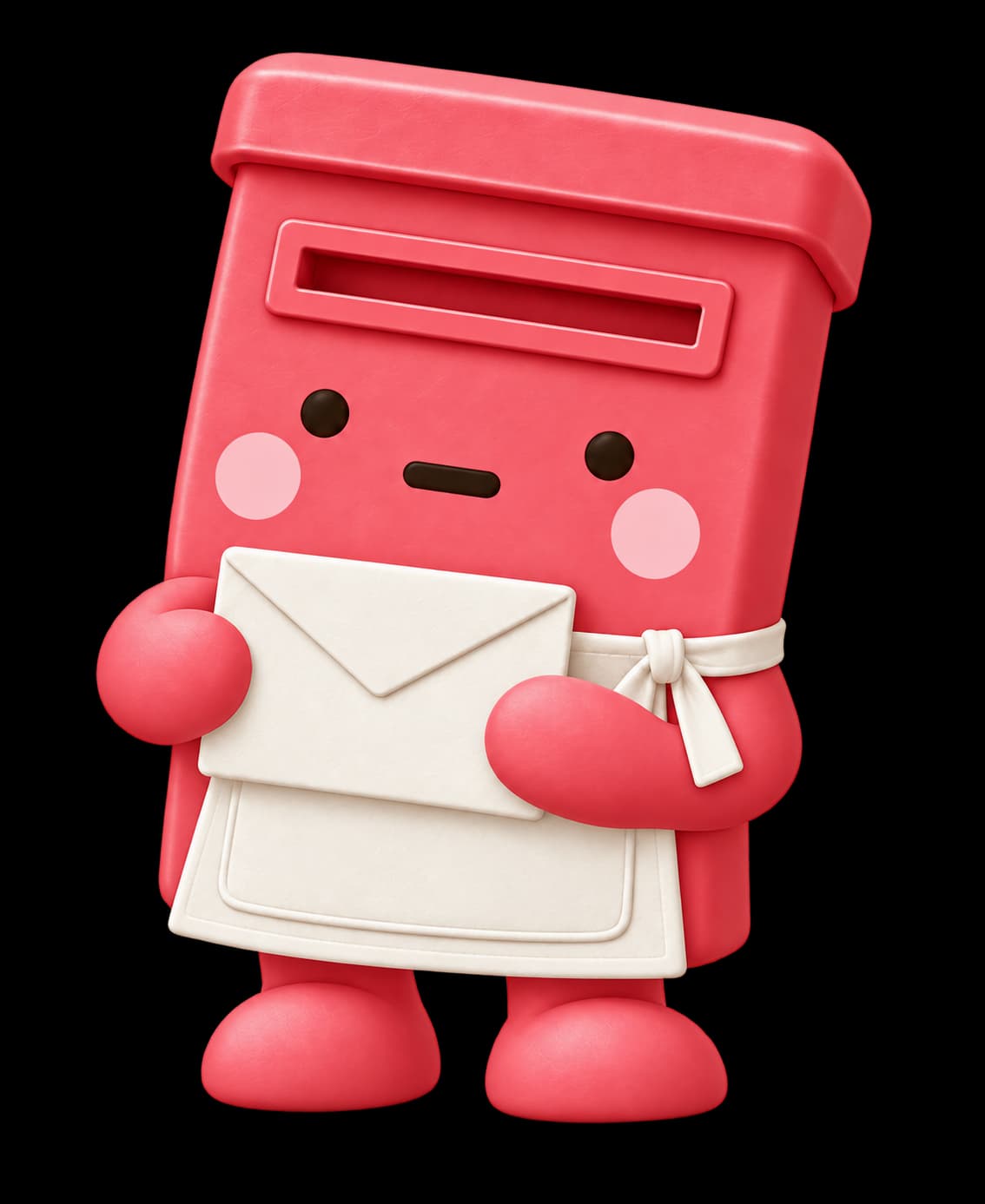 手紙を抱えたtellme letterのポストのキャラクター