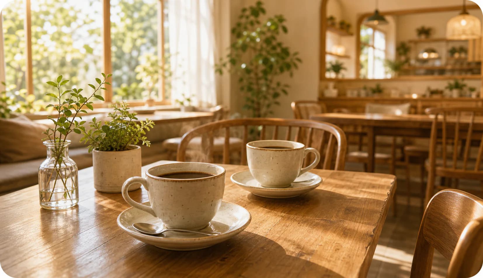 カフェでtellme letterを利用するイメージ